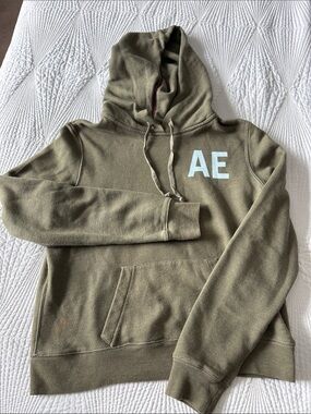 American Eagle Outfitters Olive Green AE Crewneck Hoodie